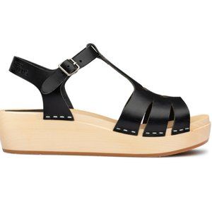 Swedish Hasbeens Ellen sandal Black Size 40 US 9